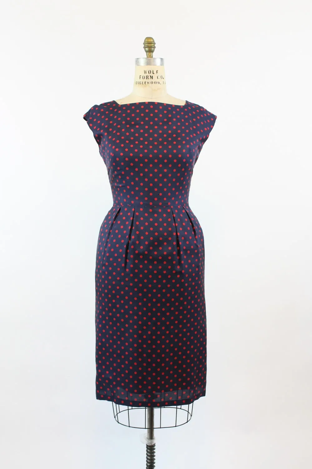 1950's polka dot silk dress and jacket medium | new fall