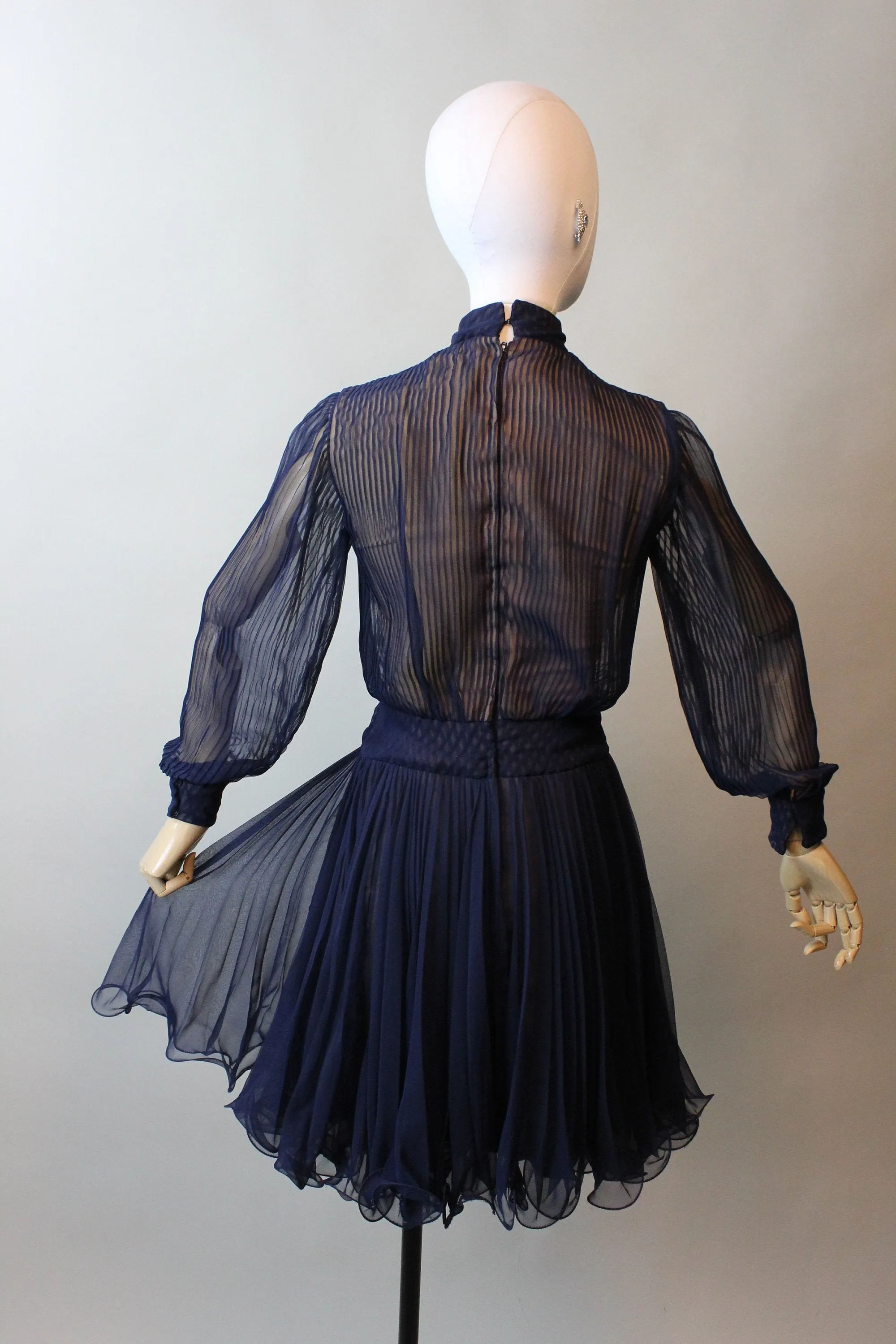 1960s TRAVILLA silk CHIFFON dress xs | new fall