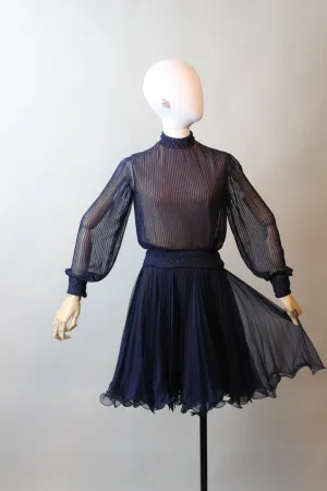 1960s TRAVILLA silk CHIFFON dress xs | new fall