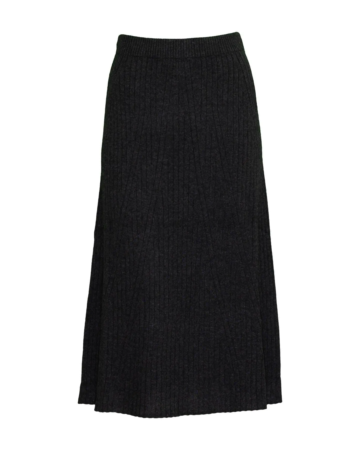 A-Line Knit Midi Skirt