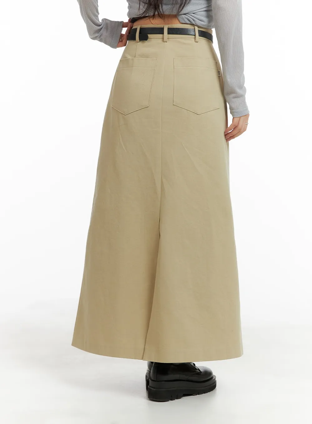 A-Line Pocket Maxi Skirt CM426