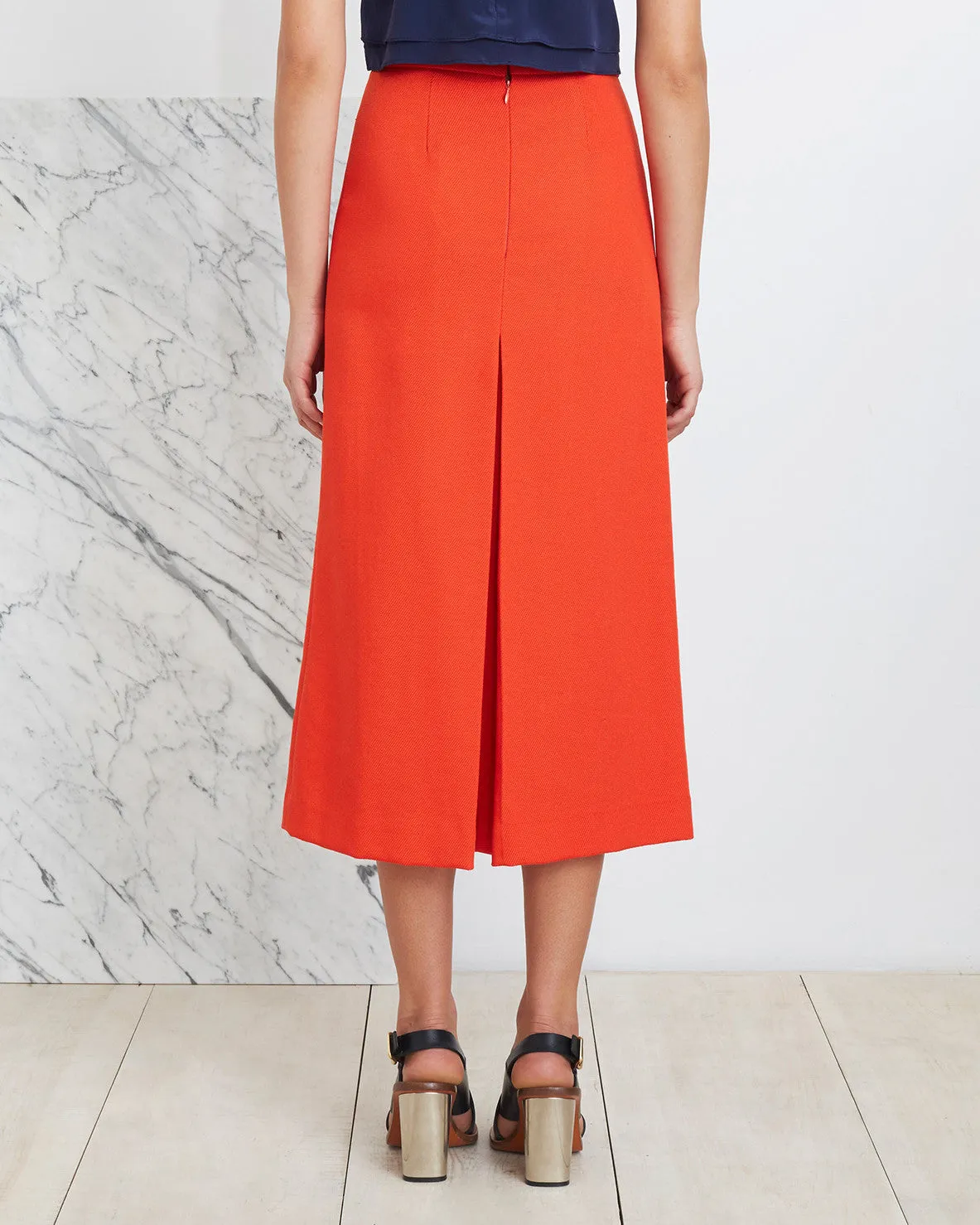 Apiece Apart | Isabel Double V Skirt in Persimmon -FINAL SALE