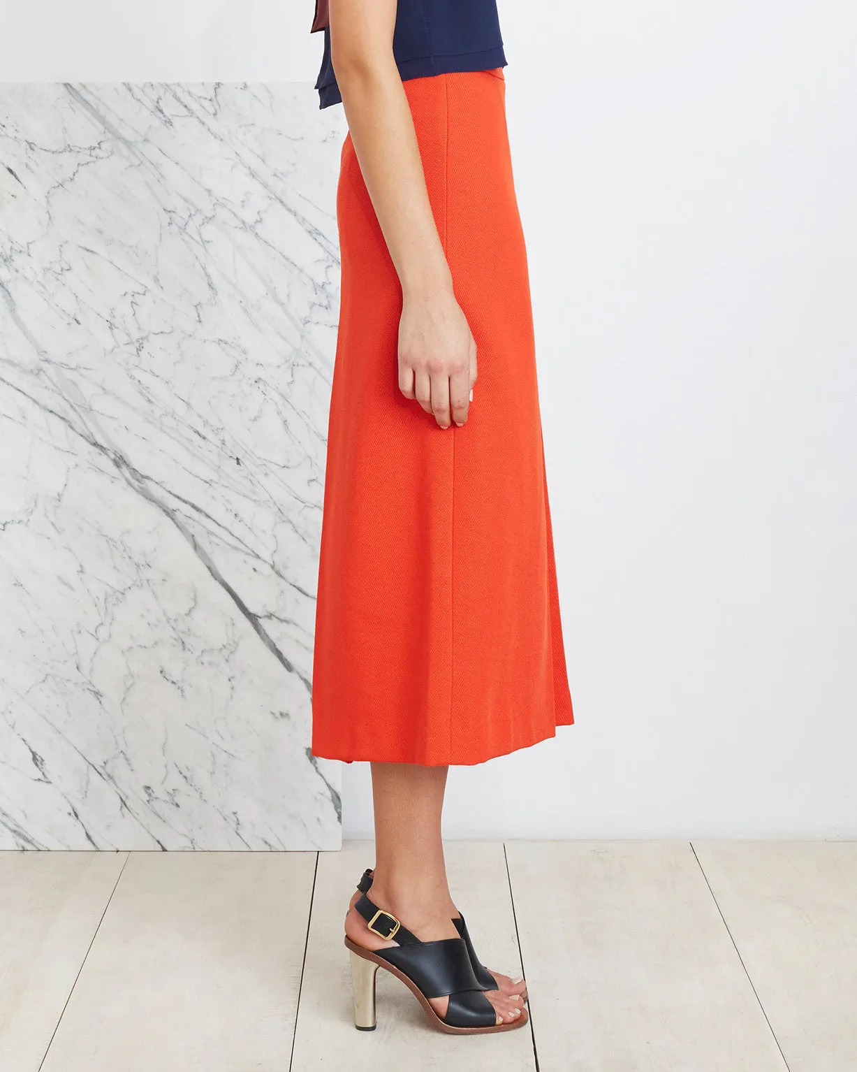 Apiece Apart | Isabel Double V Skirt in Persimmon -FINAL SALE