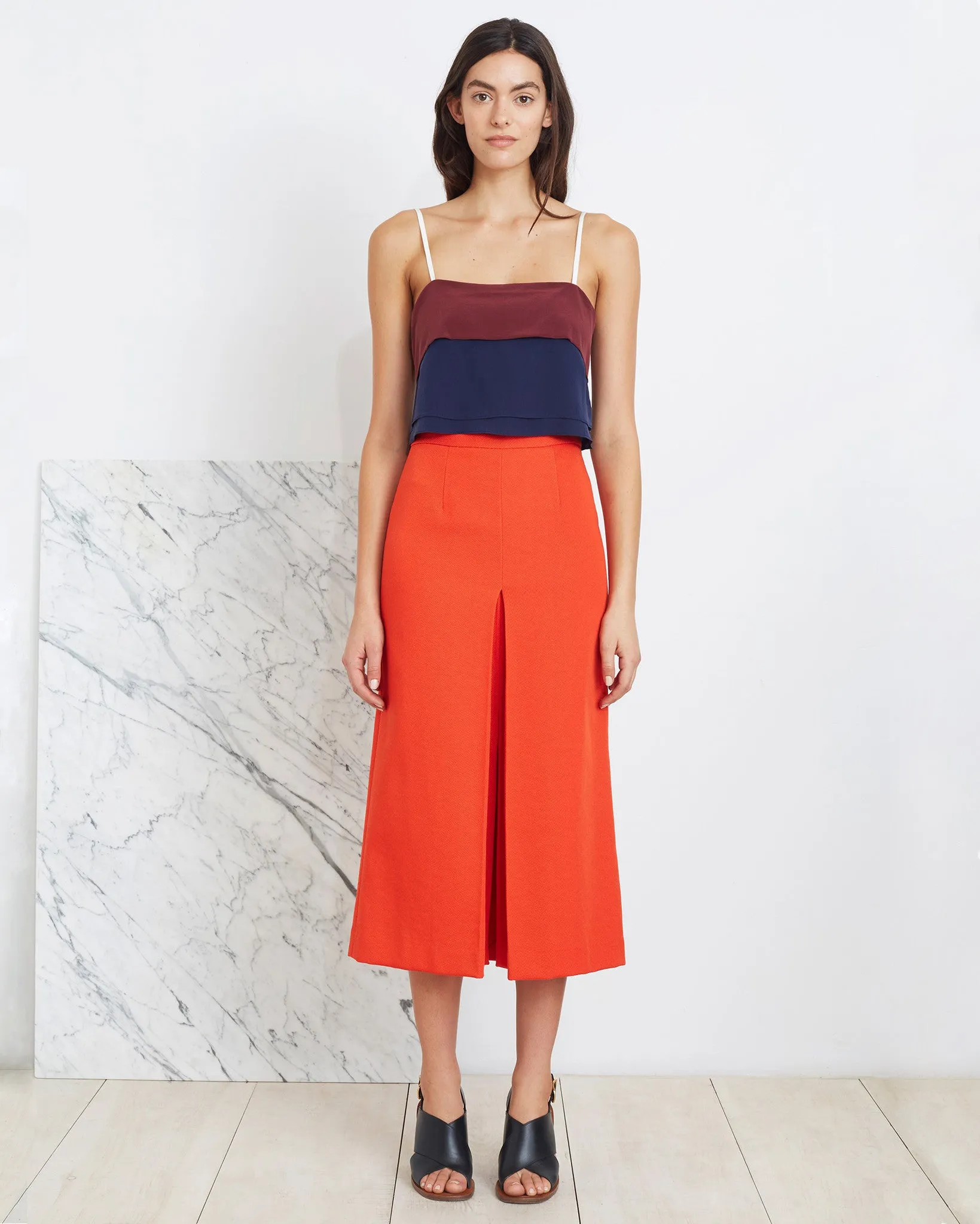 Apiece Apart | Isabel Double V Skirt in Persimmon -FINAL SALE