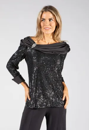 Bardot Sequin Top