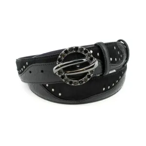 Belafonte Croc/Pony Mix Studded Saturn Belt