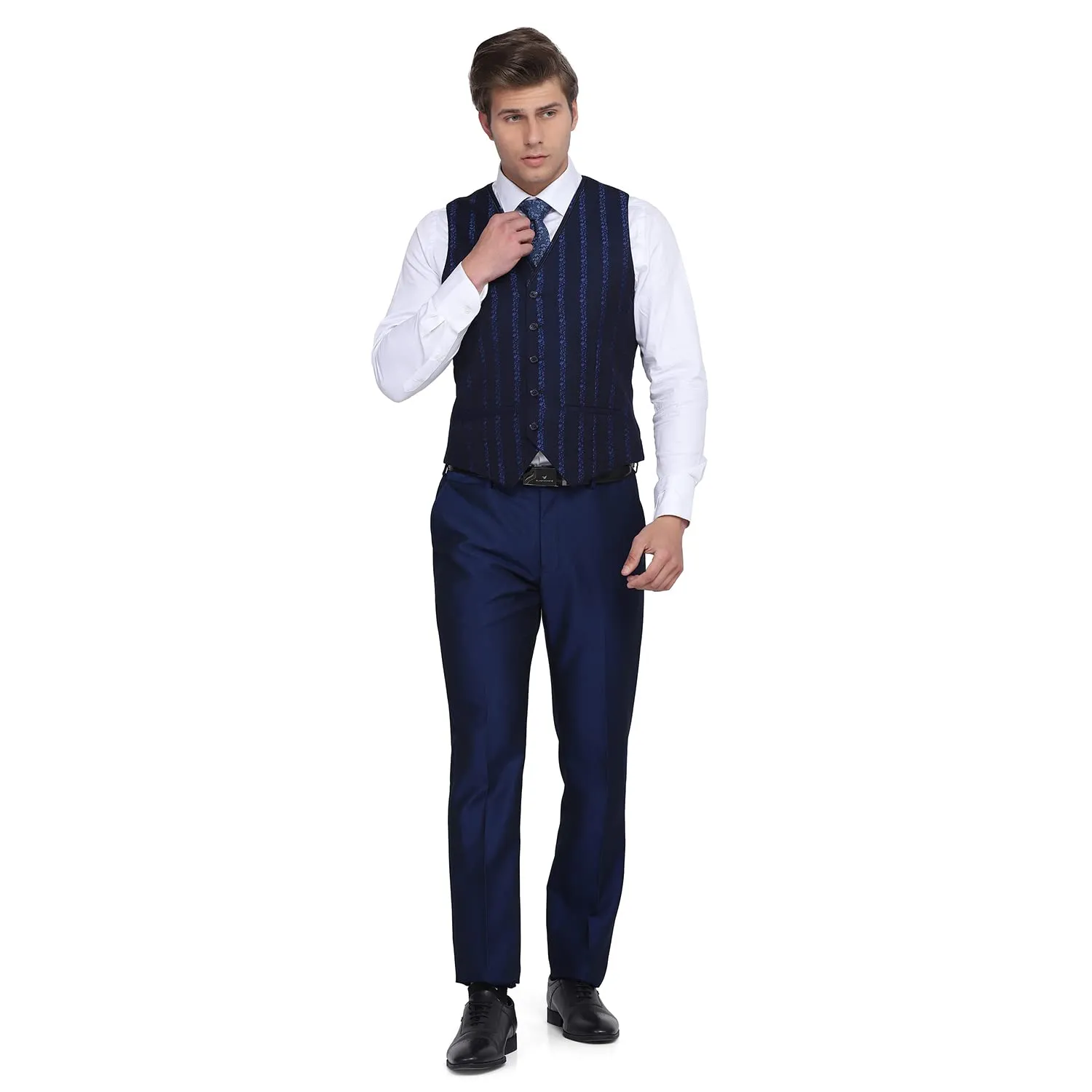 blackberrys Men's 3 Piece Slim Fit Suits Navy