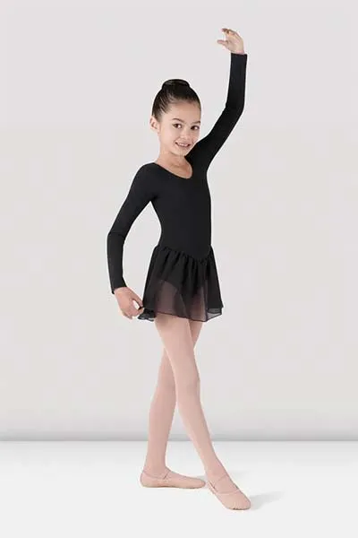 Bloch CL5309 Girls Petal Long Sleeve Leotard with Chiffon Skirt