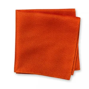 Burnt Orange Silk Plain Classic Textured Handkerchief