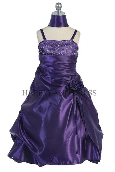 D720 Satin Spaghetti Strap Dress (7 Diff. Colors)