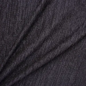 Dark Slate Grey Crinkled Cloqué