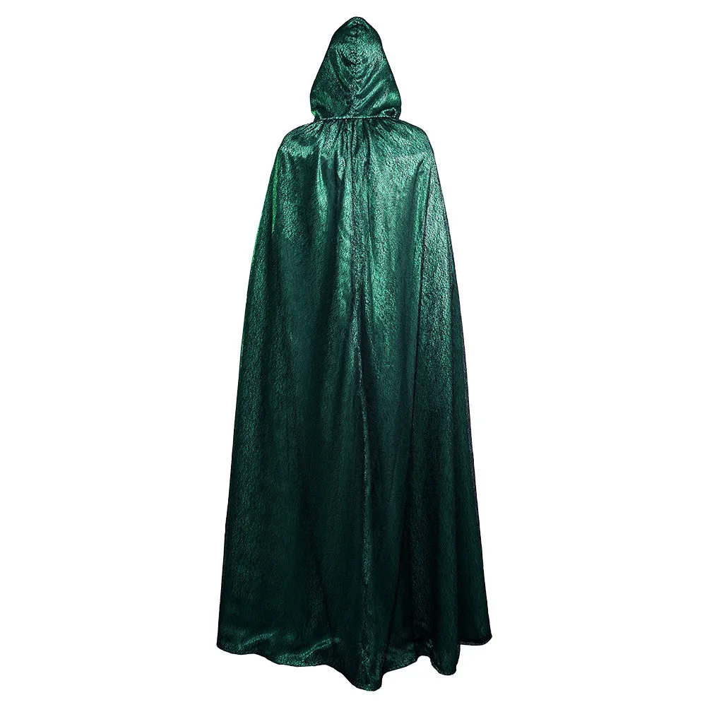 Emerald Sorceress Cloak Dress Outfits Halloween Carnival Suit Cosplay Costume