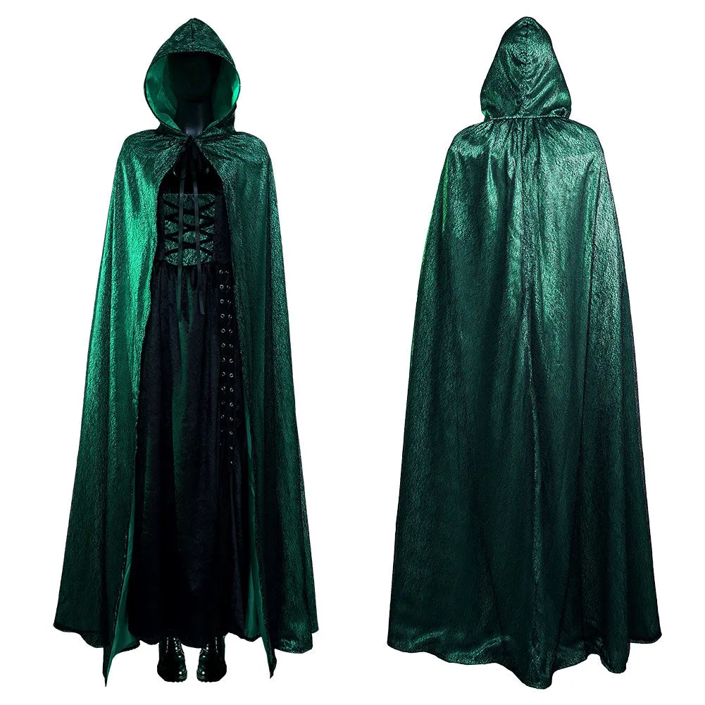 Emerald Sorceress Cloak Dress Outfits Halloween Carnival Suit Cosplay Costume