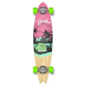 Fishtail Longboard 40 inch VW Pink N' Mint from Punked - Complete