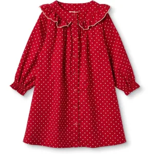 Fliink Pompeian Red Dolly Dot Collar Dress