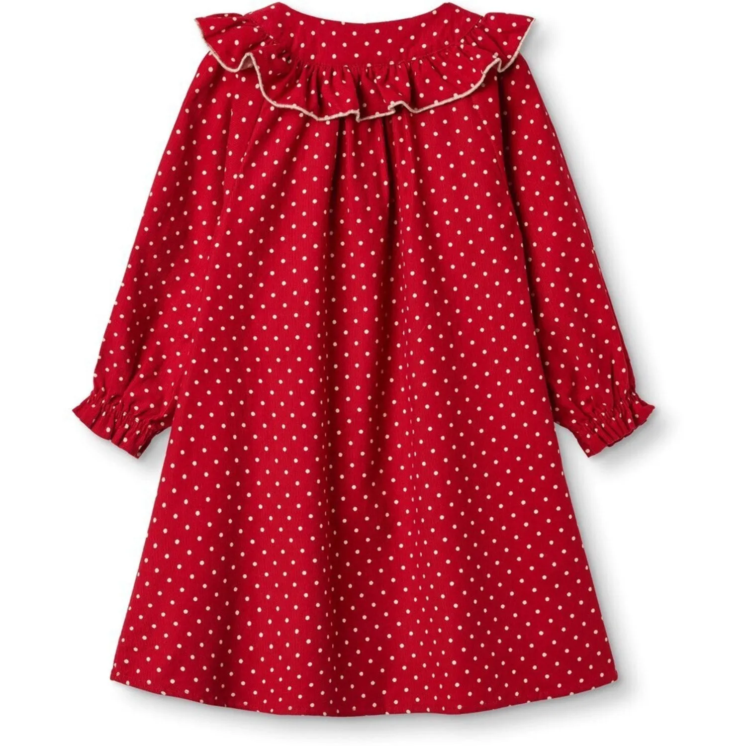 Fliink Pompeian Red Dolly Dot Collar Dress