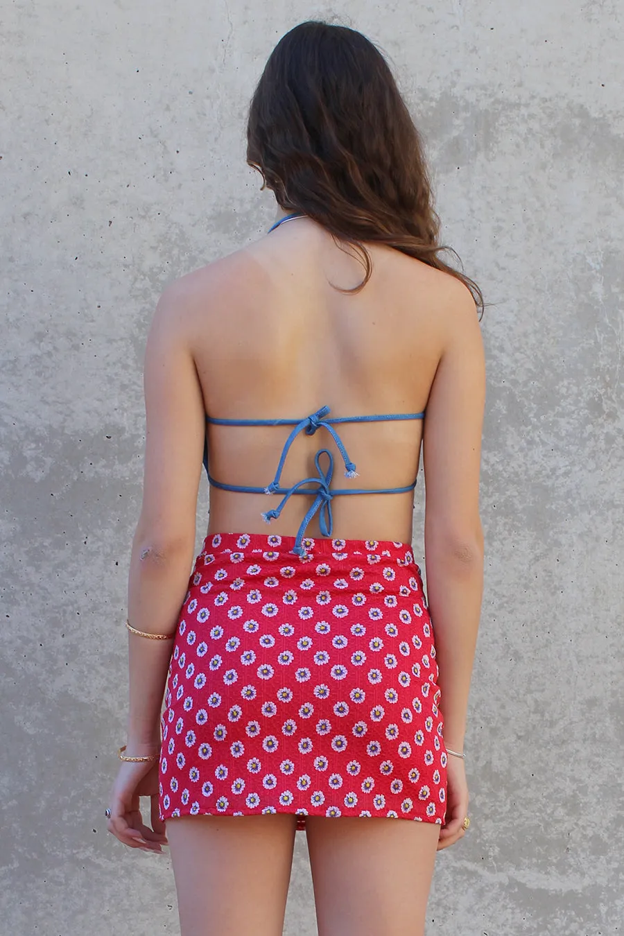 Floral Red Skirt