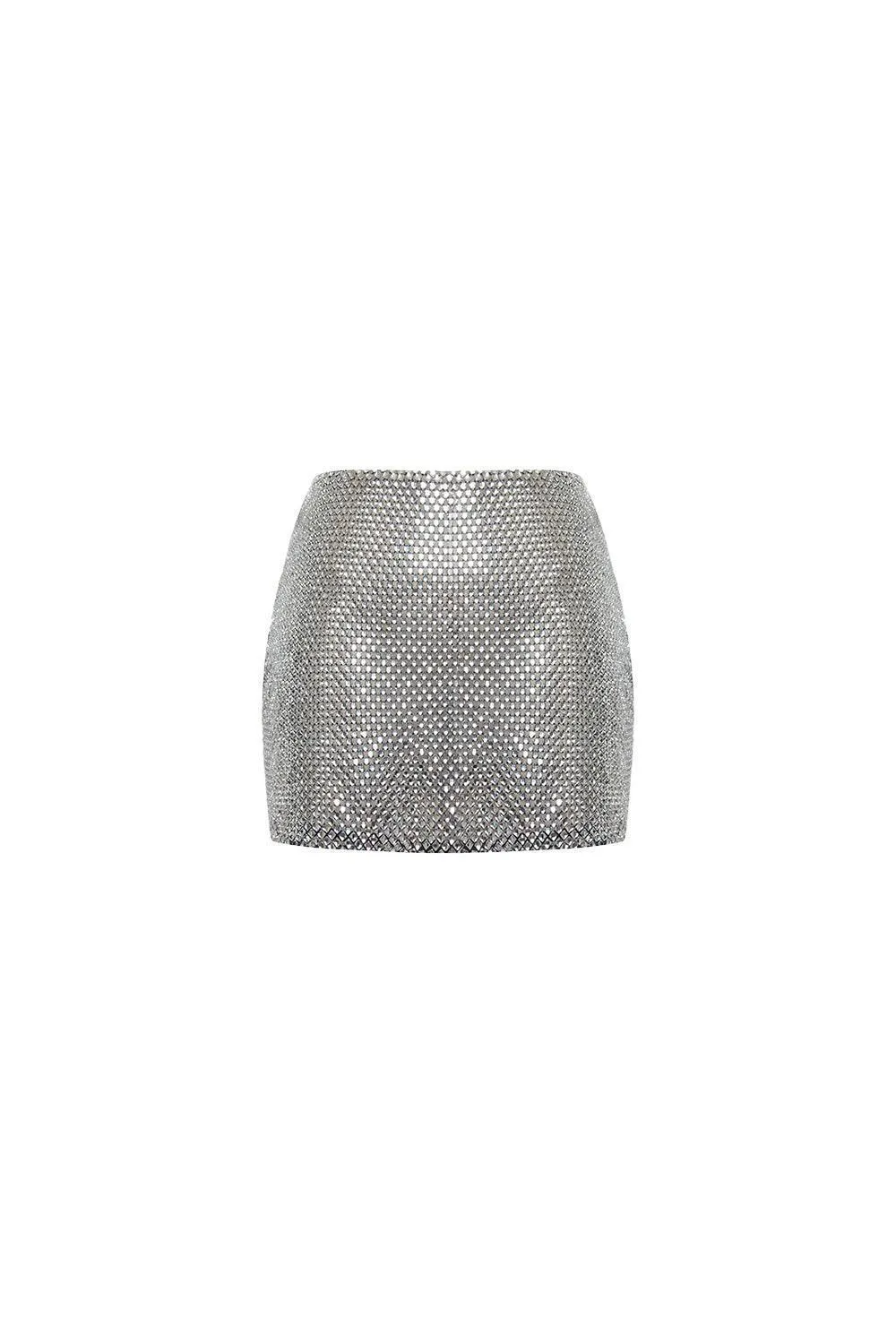 Galila A-line Stone Mesh Mini Skirt