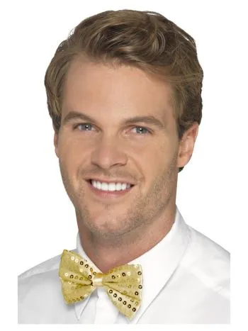 Gold Sequin Bow Tie