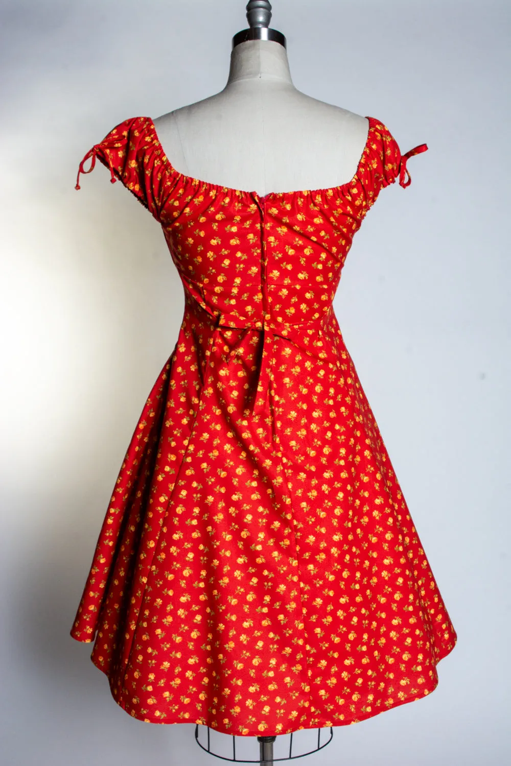 Hilda Dress - Little Roses, Carnelian *sale