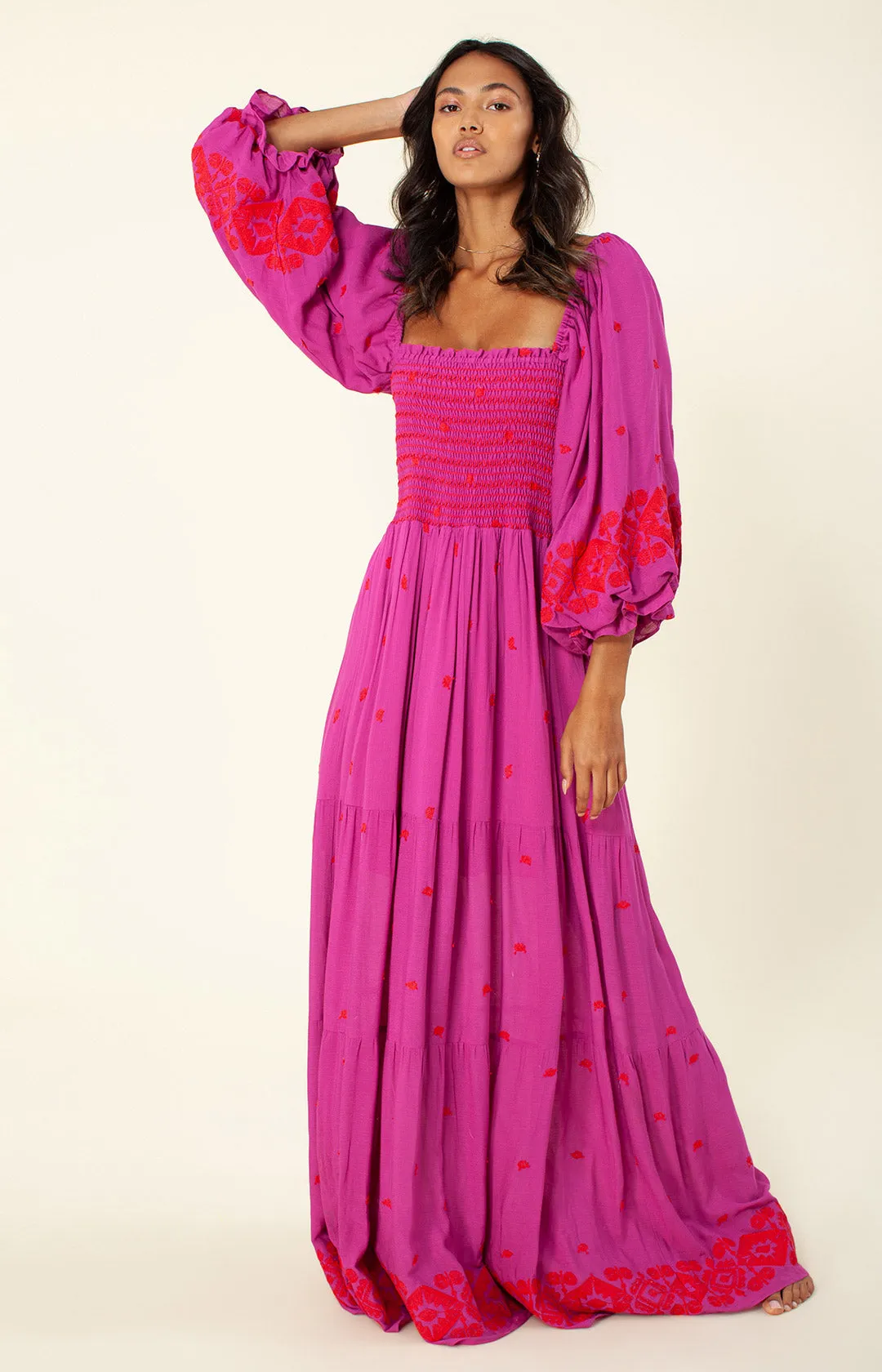 Jayden Embroidered Maxi Dress