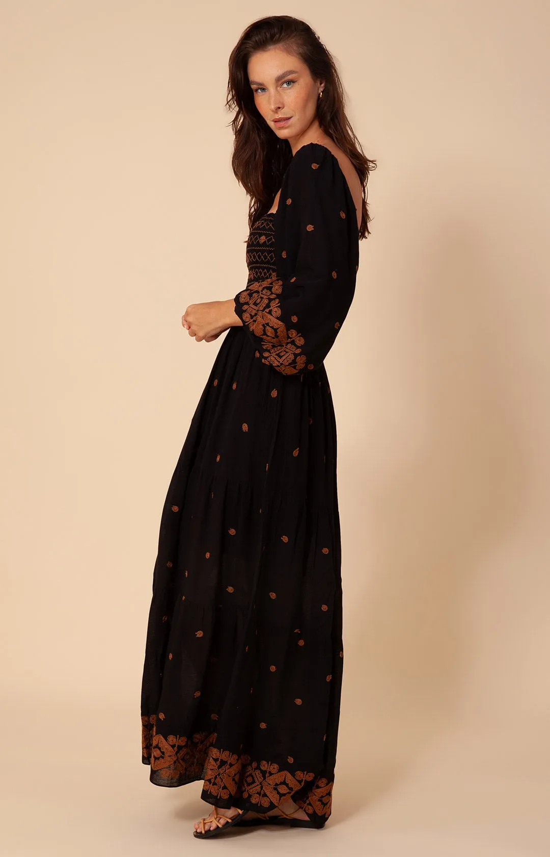 Jayden Embroidered Maxi Dress