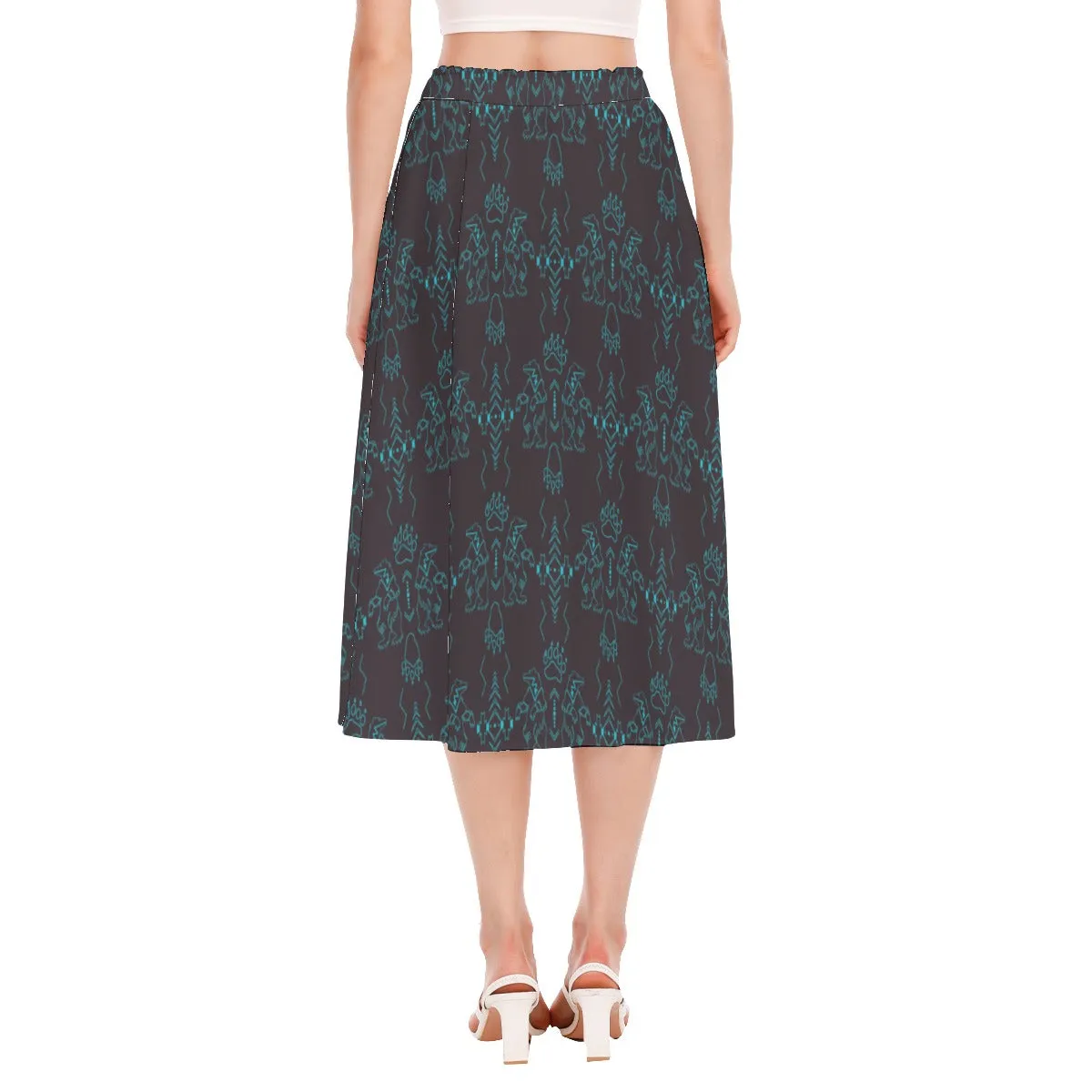 Ledger Bear Women's Long Section Chiffon Skirt