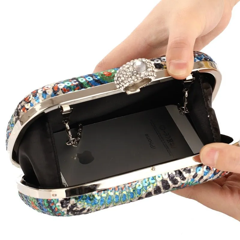 Luxy Moon Wedding Women Clutch Purses Sequins Evening Party Shoulder Bag