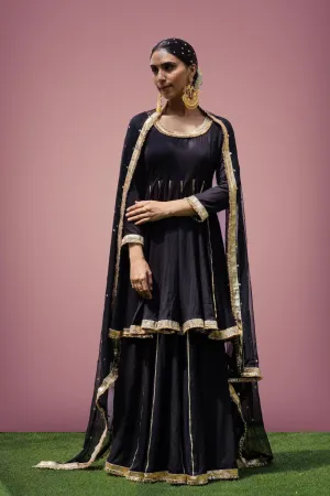 Mehfil Black Anarkali Skirt Set