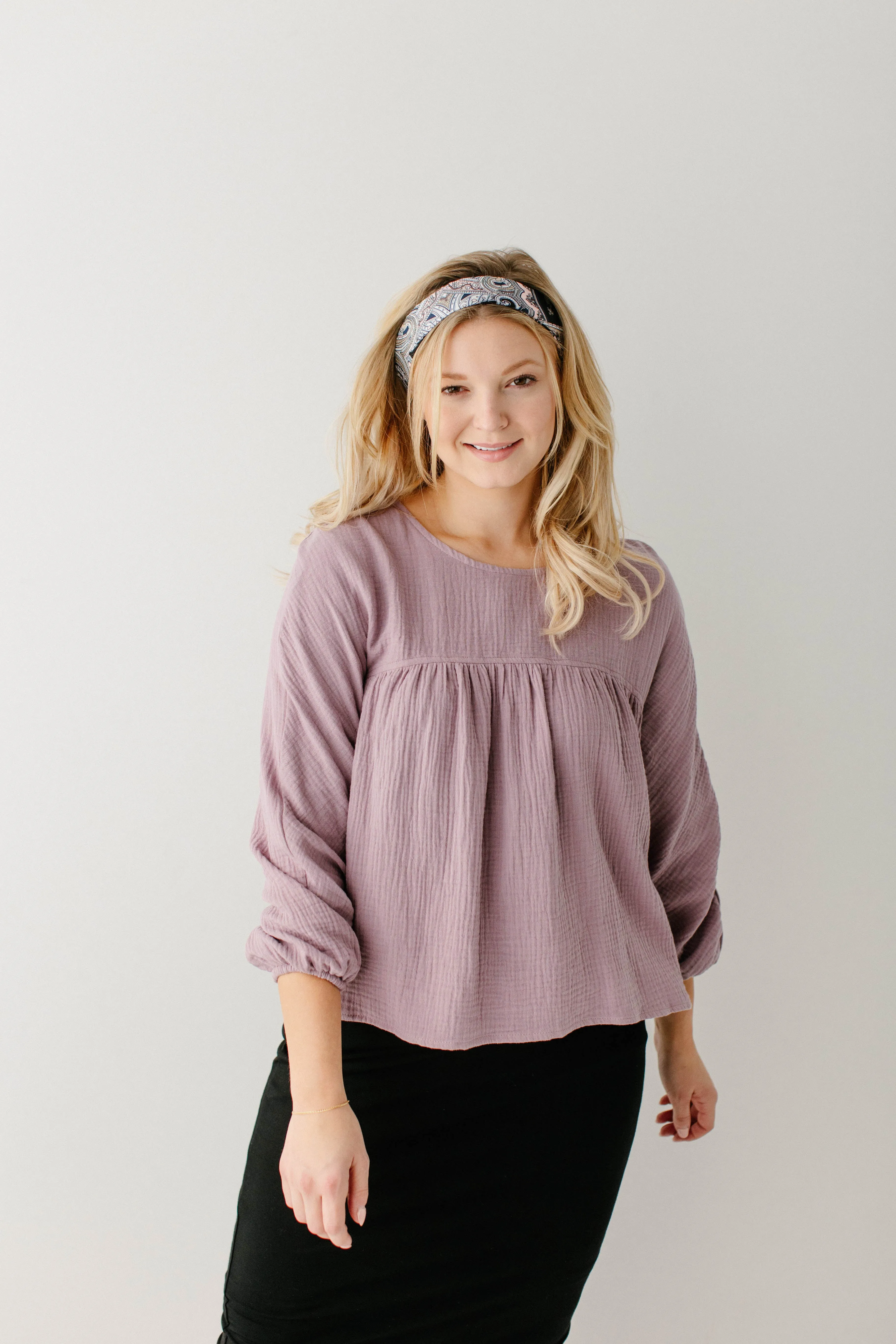 'Melina' Babydoll Cotton Gauze Top FINAL SALE