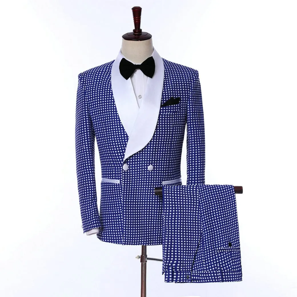 Mens Formal Suits Slim Fit, Shawl Lapel 2 Piece Suits for Wedding Business Party