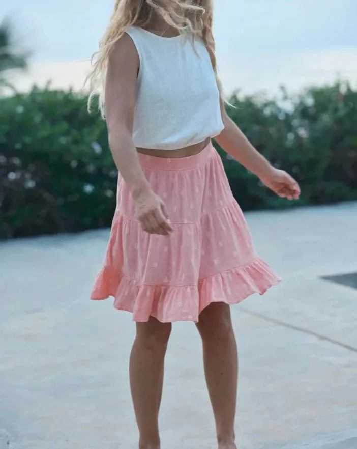 Polly Skirt in Pink Dot