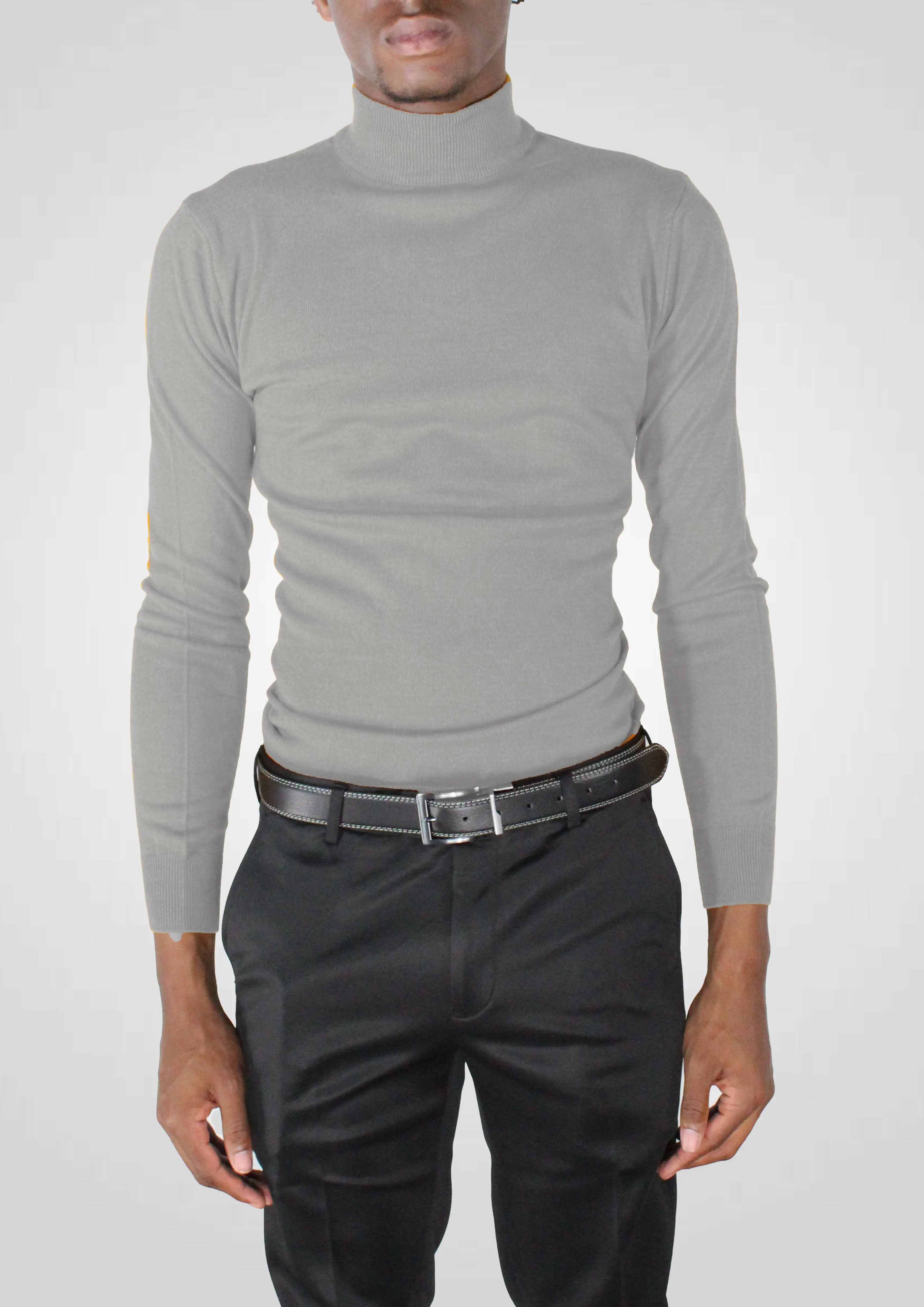 Portabella Grey Long Sleeve Turtleneck