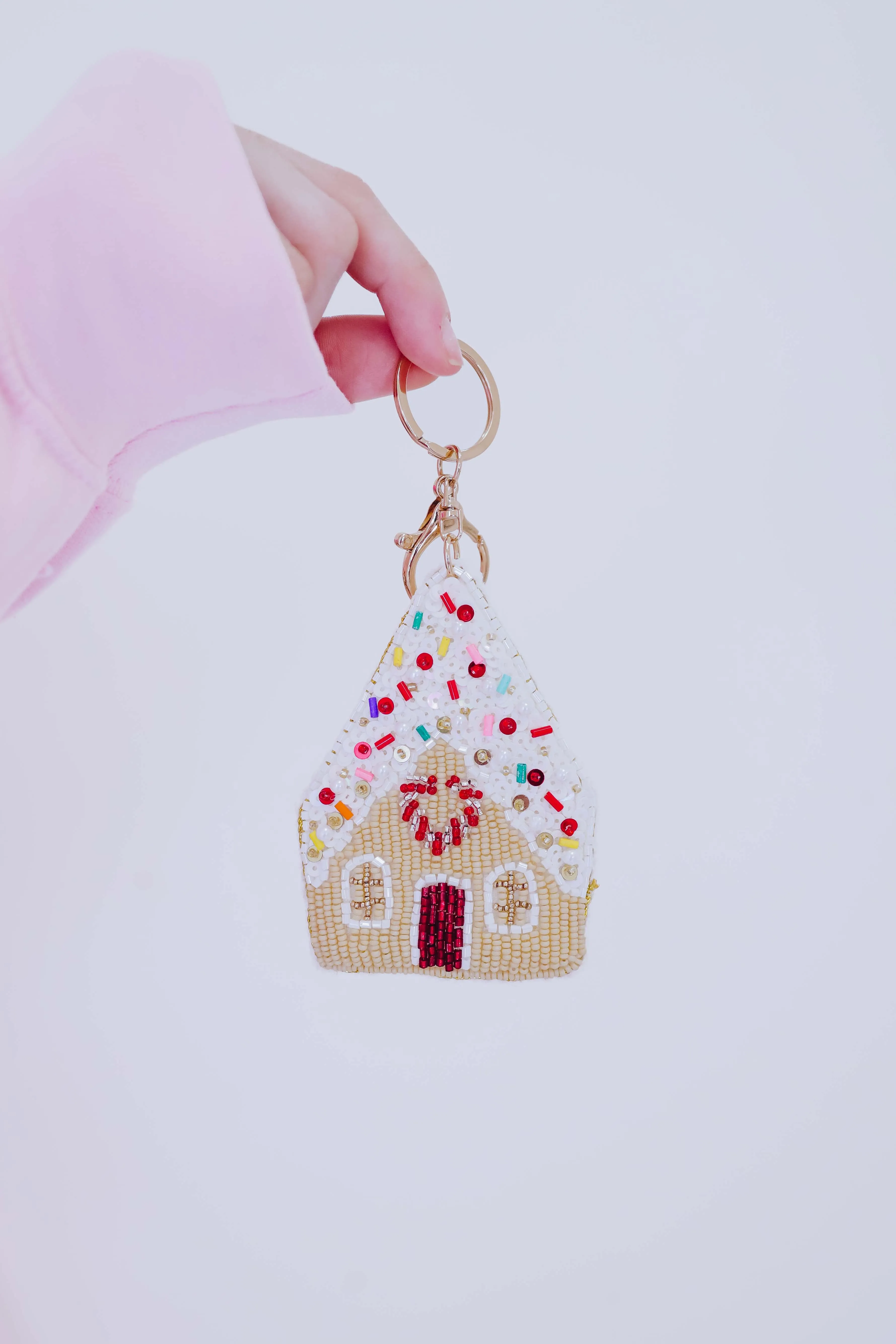 Sequin And Seed Bead Holiday Key Chain - 3 Styles