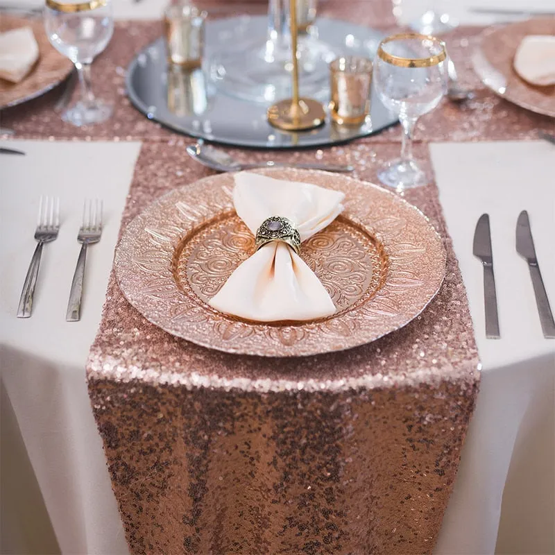 Sequin Table Runners for Wedding - Birthday - Party Table Decorations