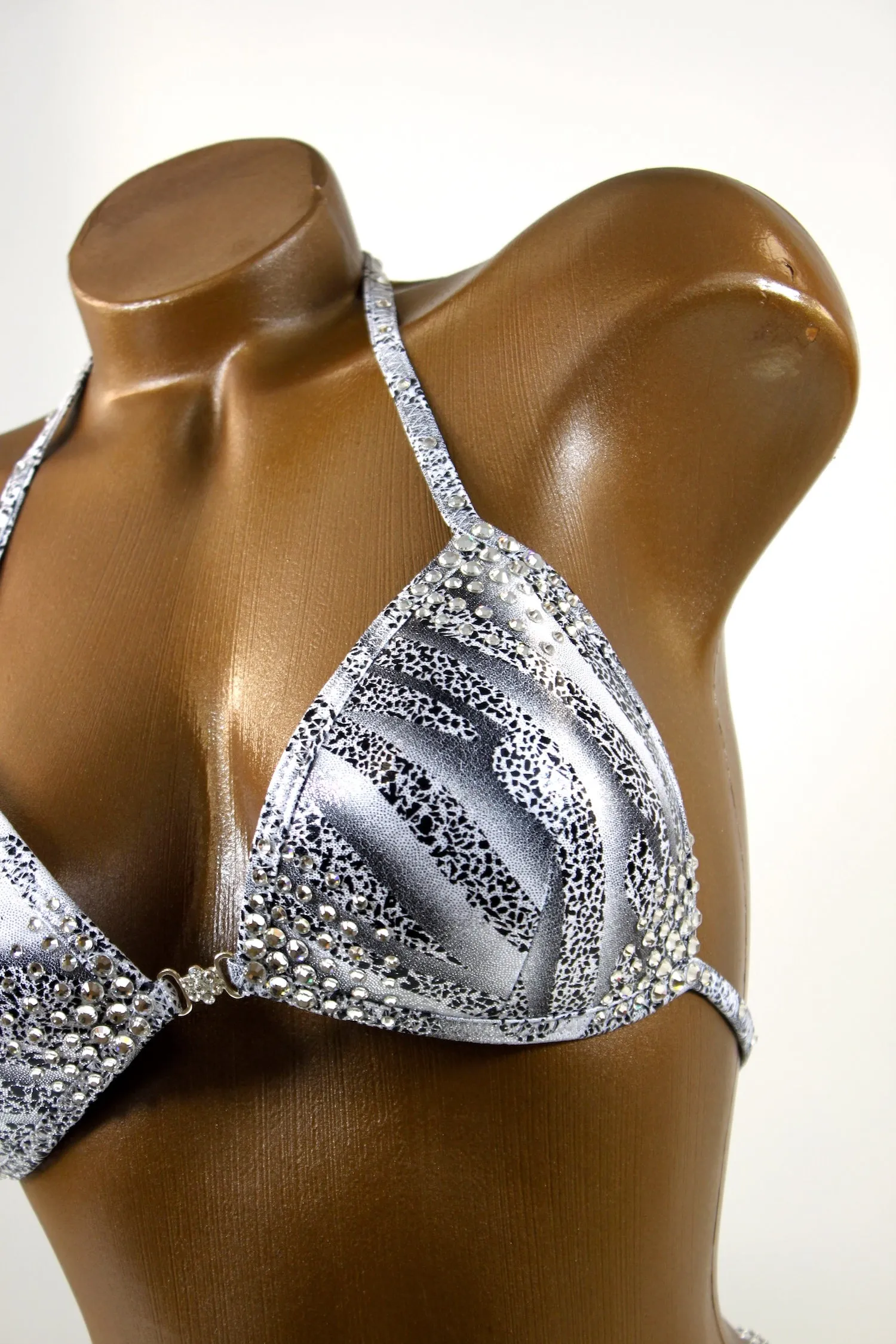 Silver Foil Figure Competition Suit