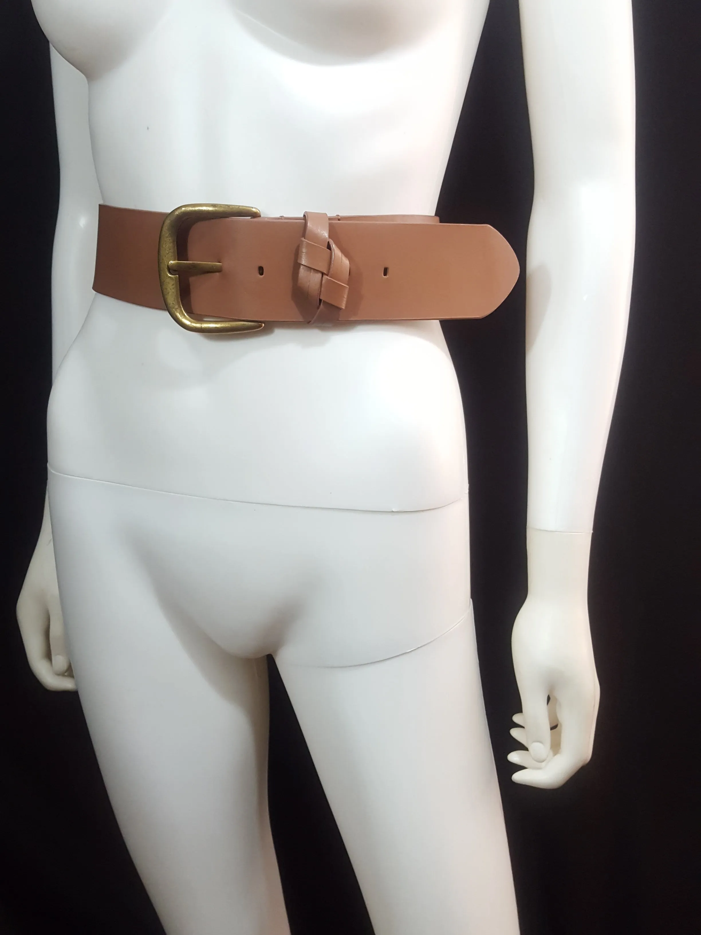 Talbots Extra Wide Leather Belt sz. M