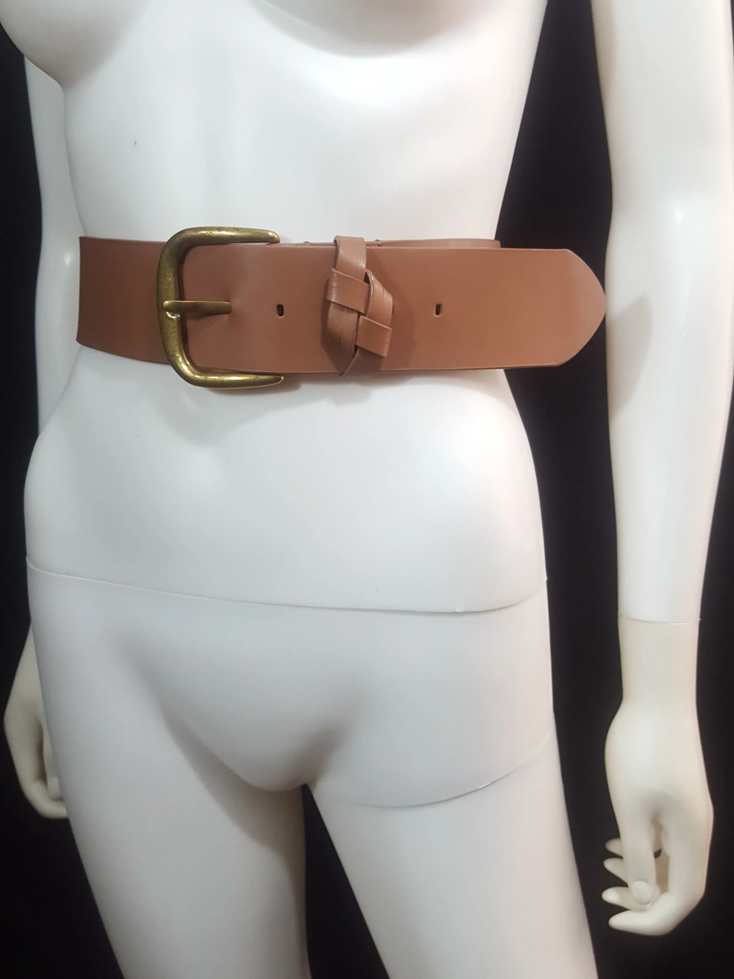 Talbots Extra Wide Leather Belt sz. M