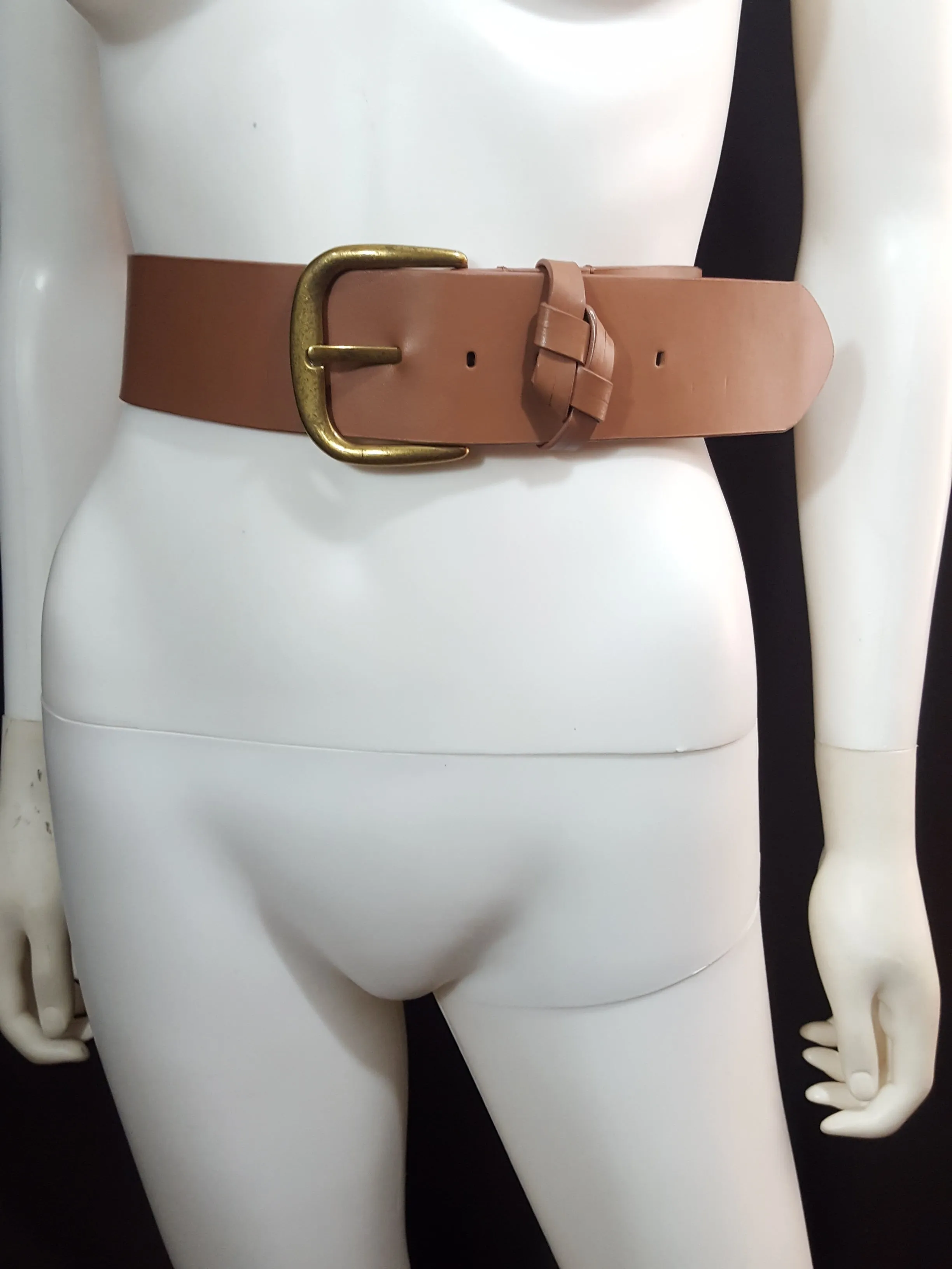 Talbots Extra Wide Leather Belt sz. M