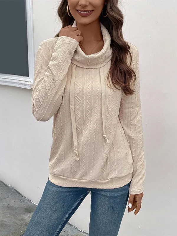 TEEK - Pile Collar Cracker Khaki Pullover Top