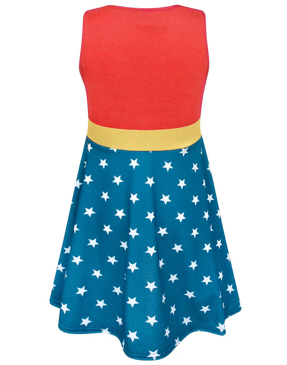 Wonder Woman Girls Costume Dress - Red