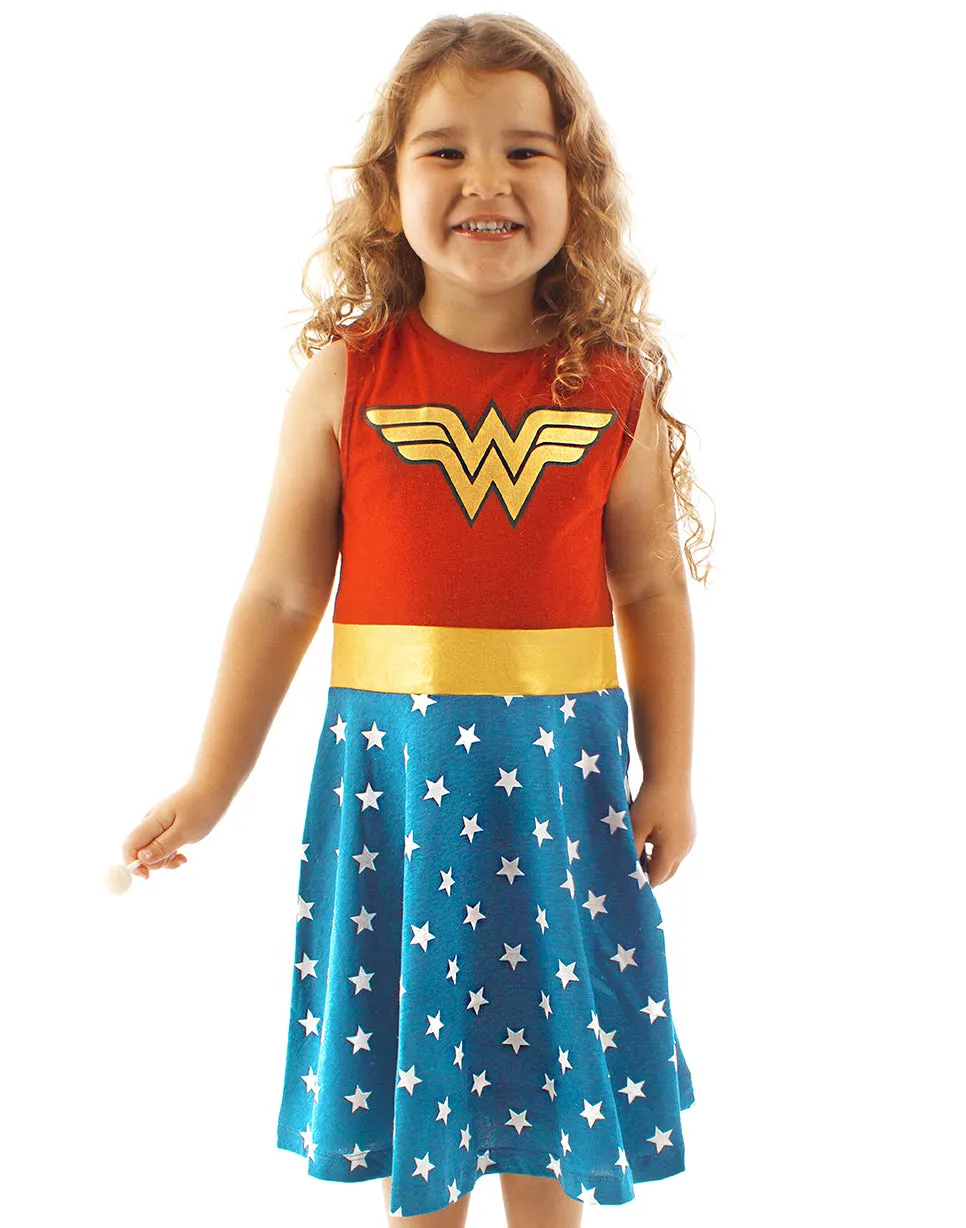 Wonder Woman Girls Costume Dress - Red