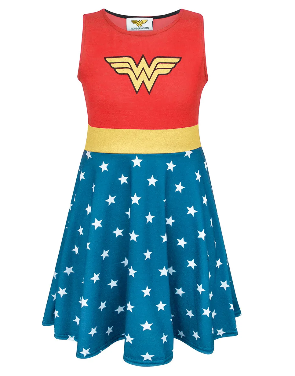 Wonder Woman Girls Costume Dress - Red